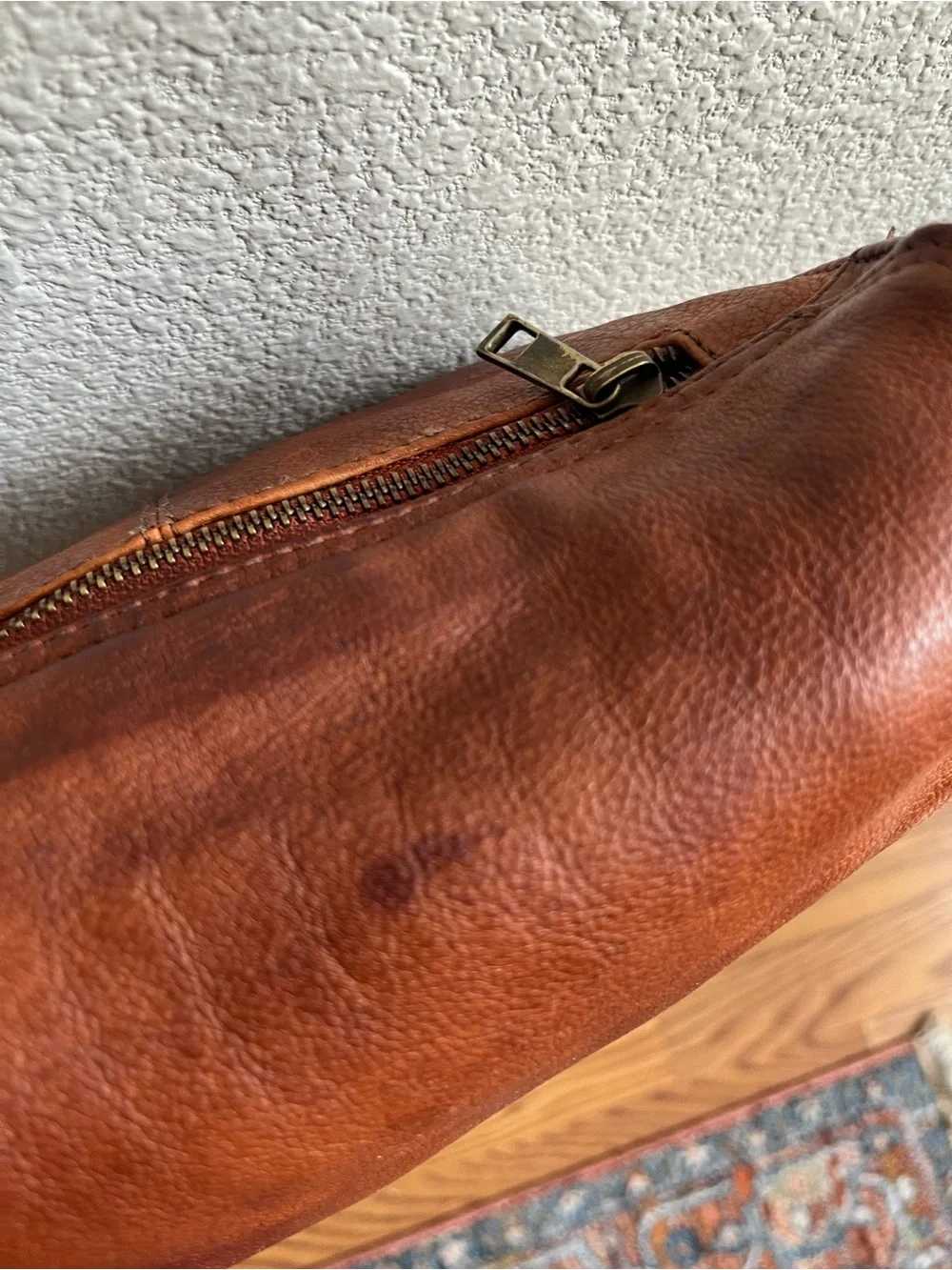 Vintage Genuine Leather Crossbody Saddle Bag Brown  -SOFT leather